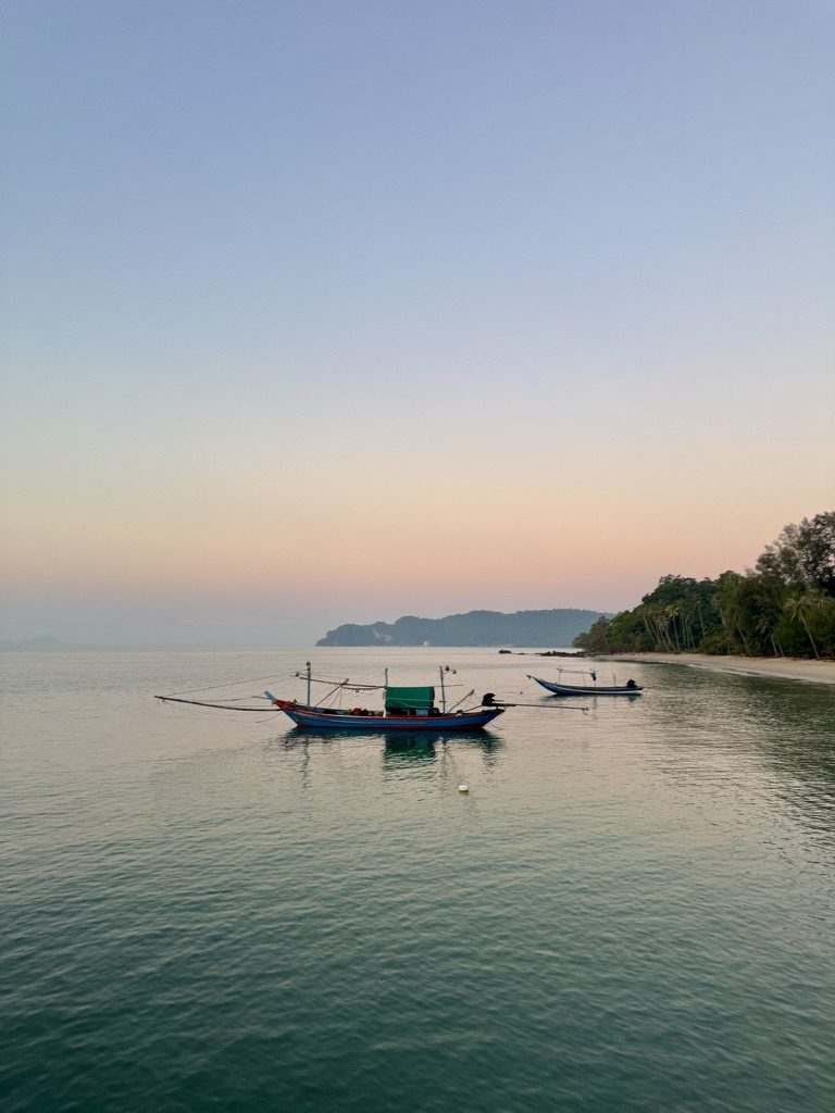 Fishing boats at dawn in Koh Pha Ngan