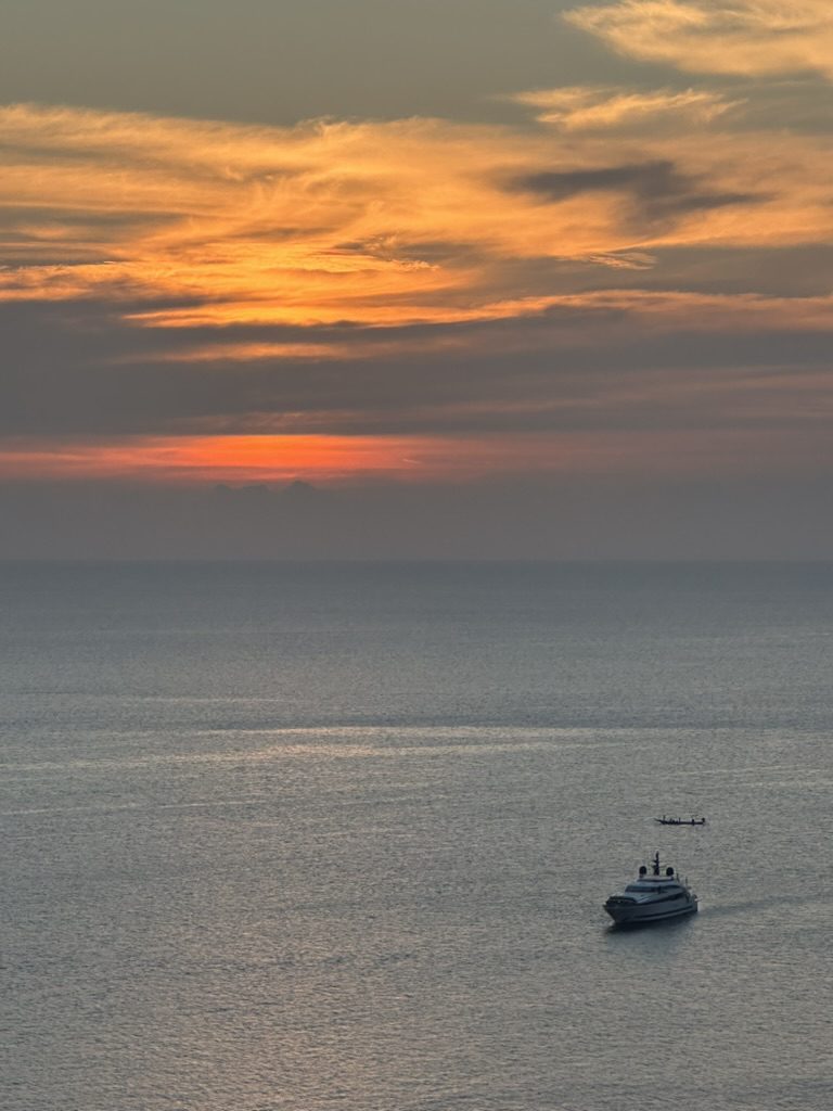 Yacht at sunset Koh Tao