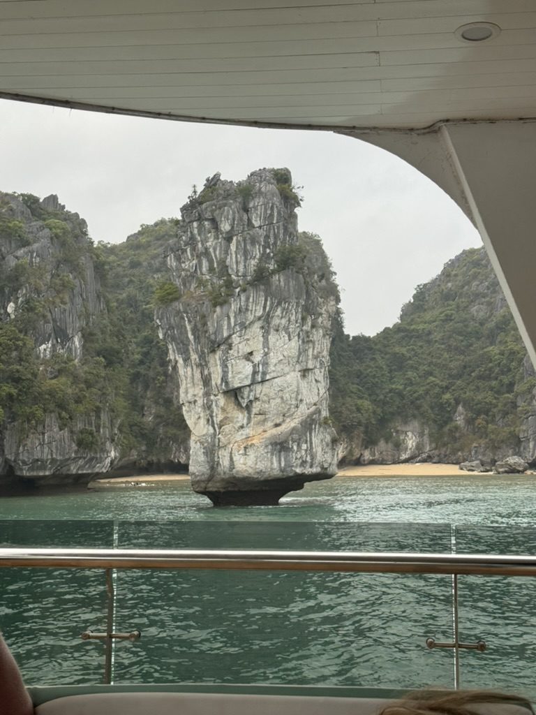 Ha Long Bay limestone karst from the cruise ship