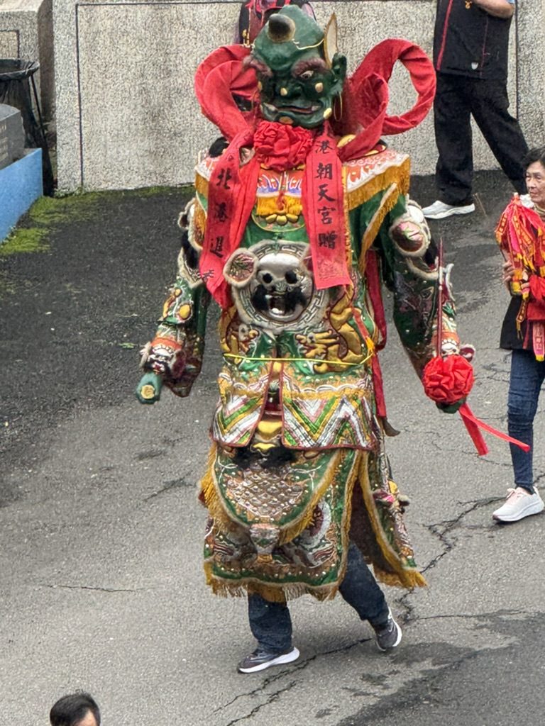 Traditional demon costume at Keelung temple festival