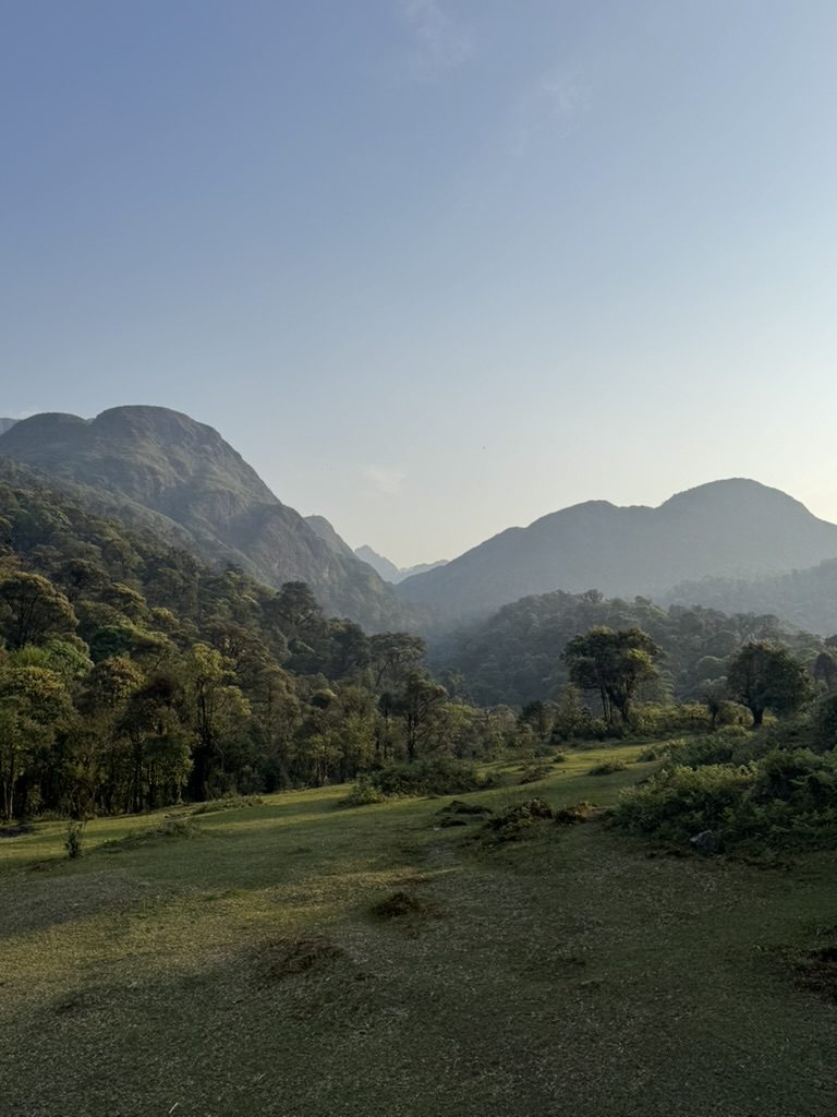 Sapa valley in golden morning light