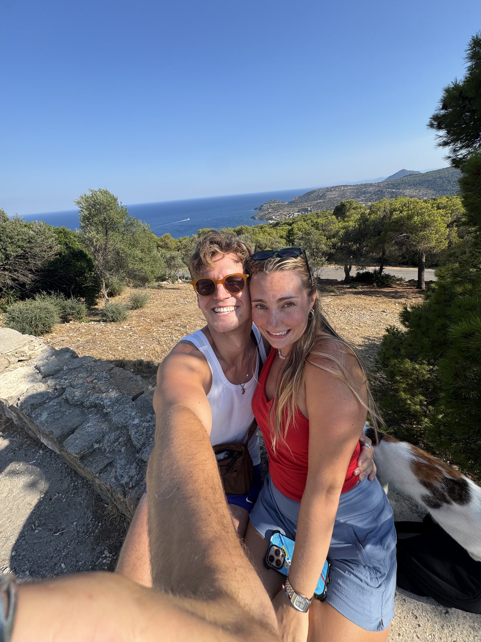 A couple on the pebbly Black Sea shore