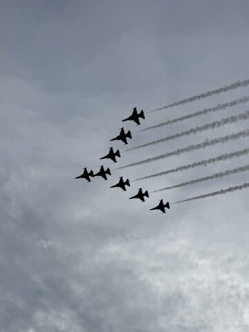 Fighter jets flyover at KBO