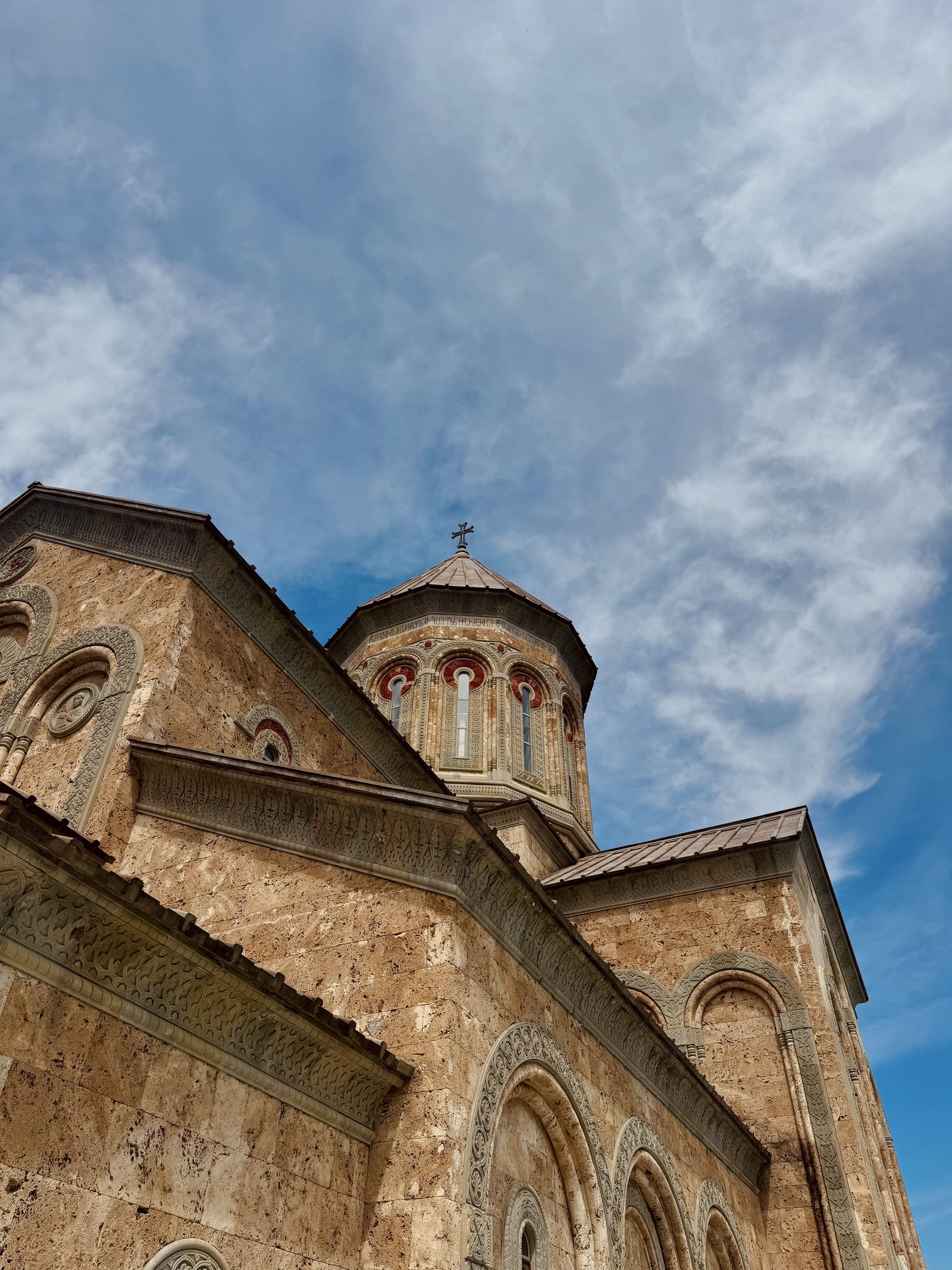 A stone church against the Kakheti sky