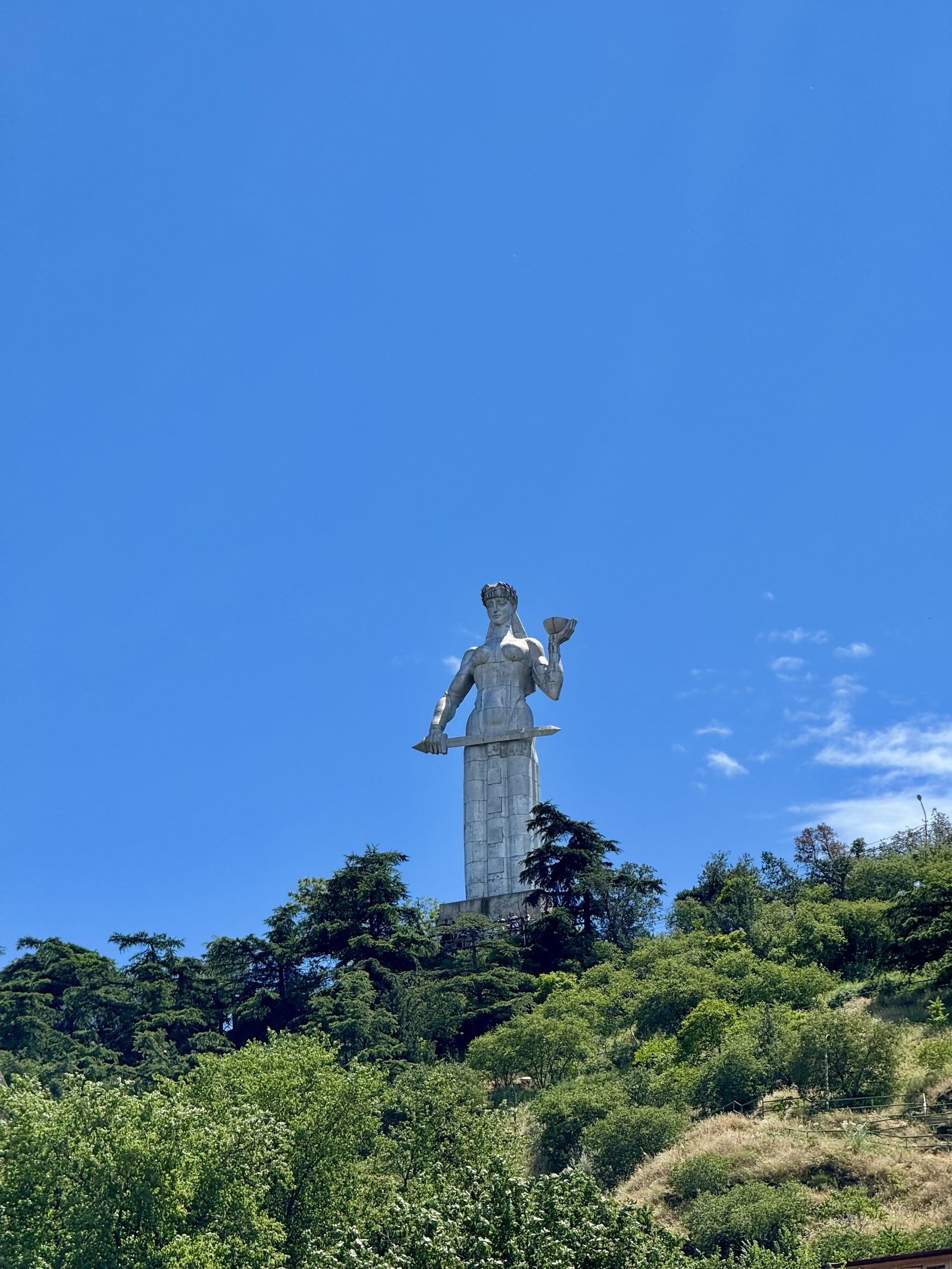 The Mother of Georgia statue above Tbilisi