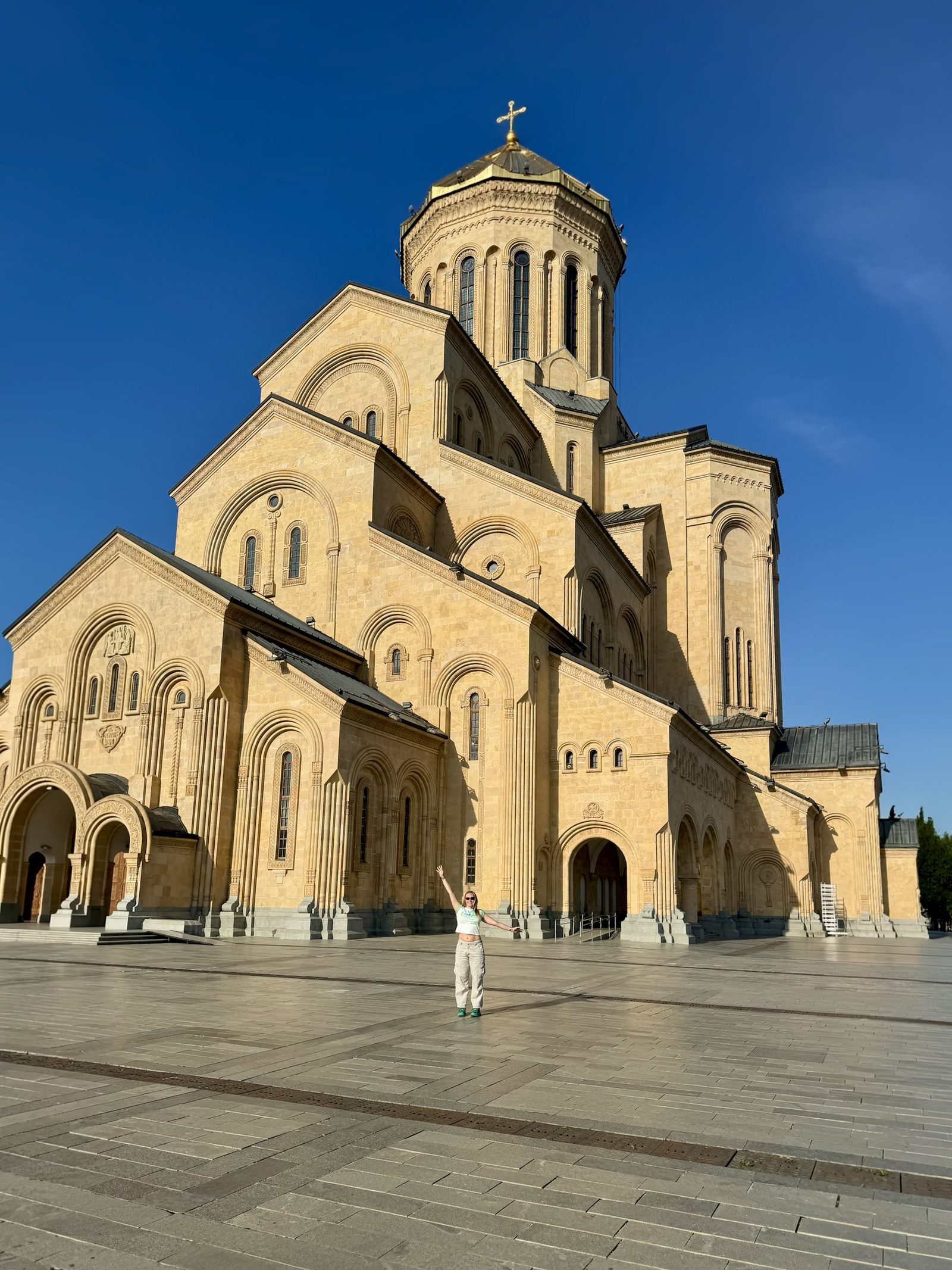 The Holy Trinity Sameba Cathedral overlooking Tbilisi