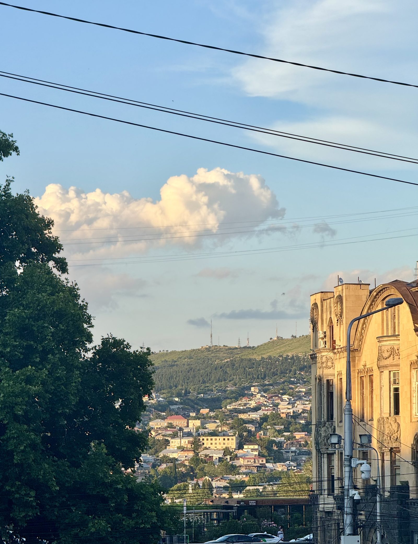 Tbilisi rooftops under an evening sky