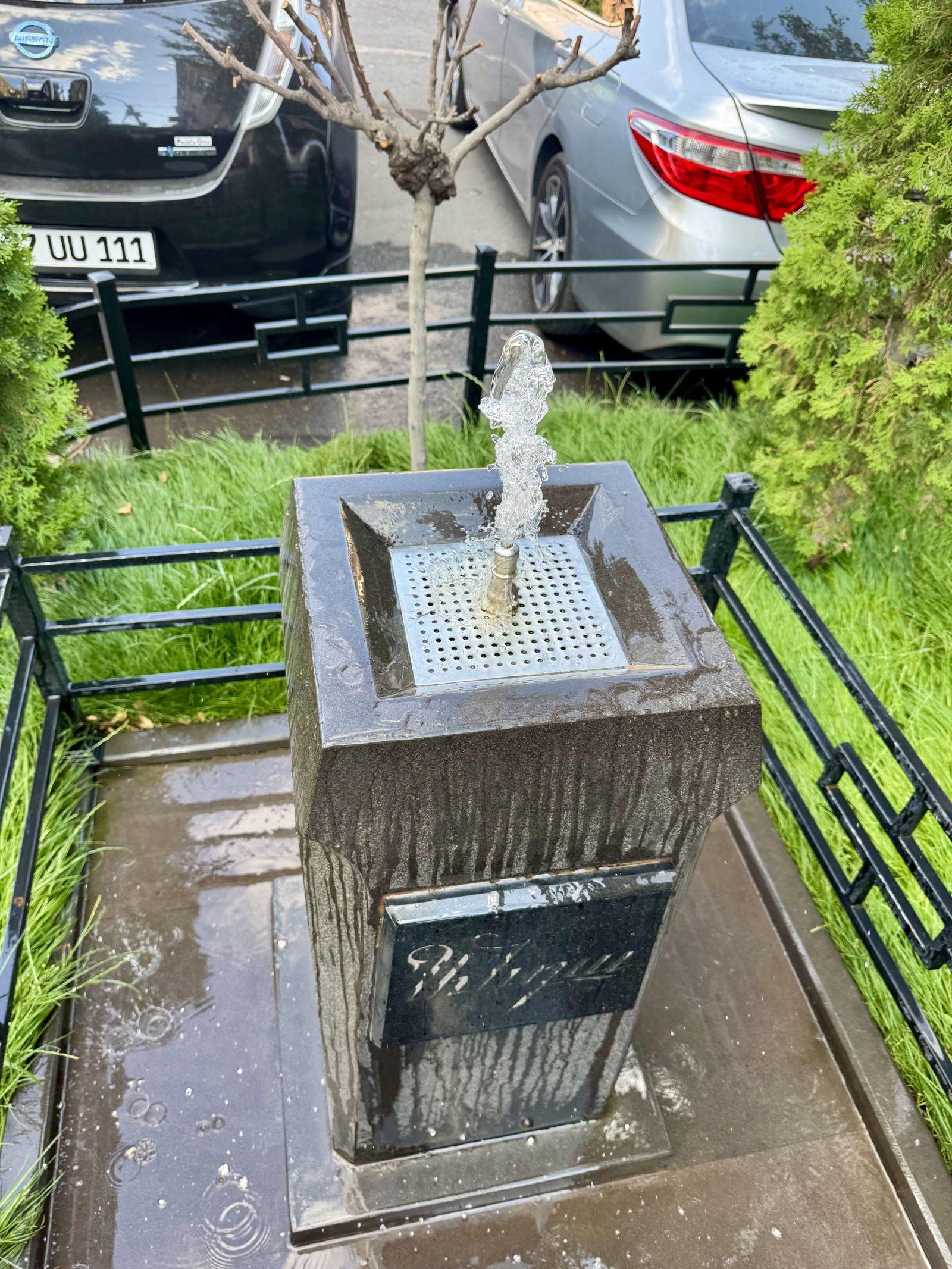 A pulpulak drinking fountain on a Yerevan corner