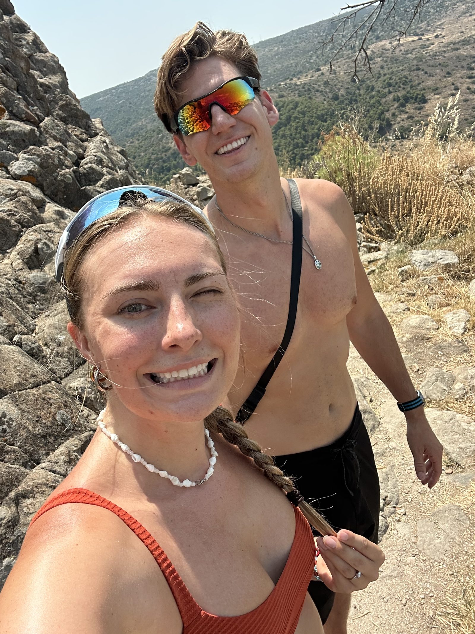Ryker and Meg selfie wearing sunglasses