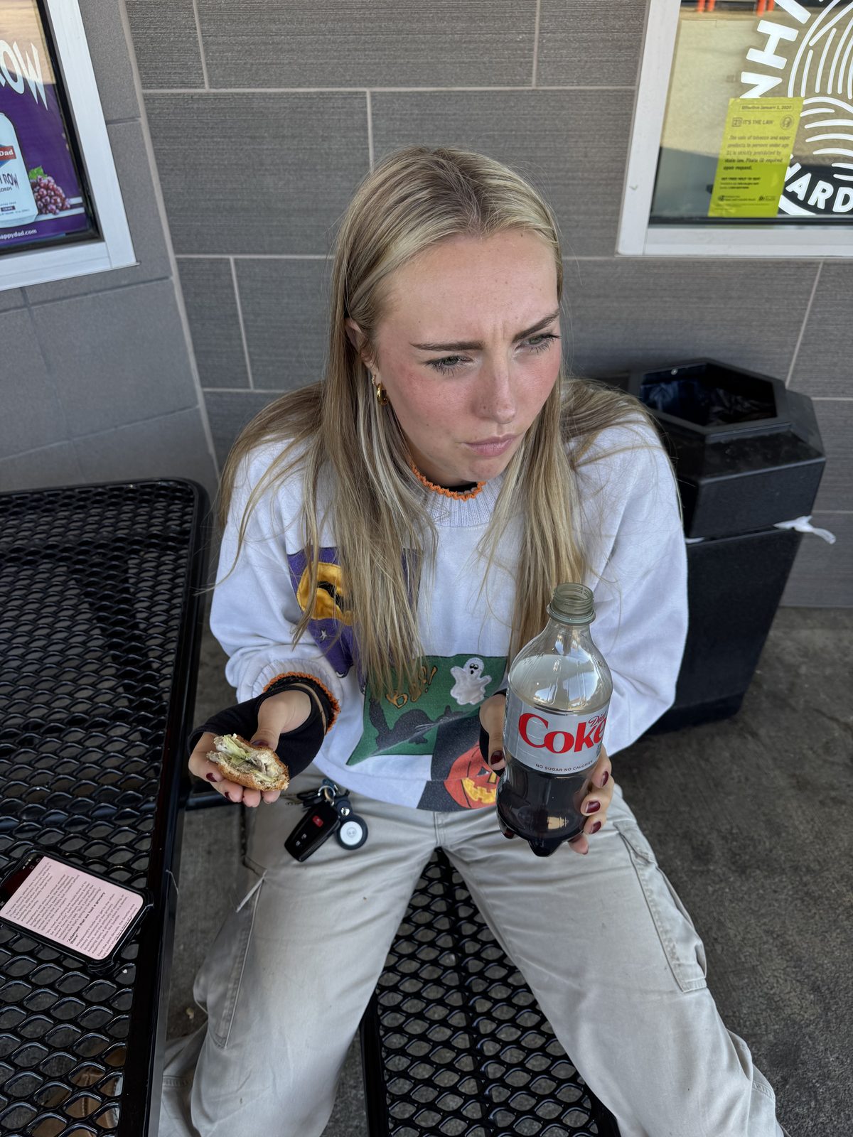 Road trip snack break